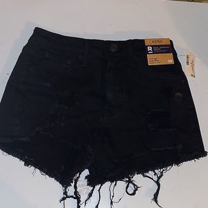 NWT AERO Real Original Denim Vintage High Rise Shorts